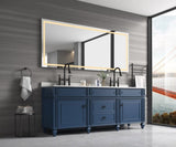 84 x 40 Inch LED Bathroom Mirror with Front and Backlight, Wall Mounted Vanity Mirror, Anti-Fog, W2287P280036