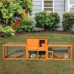 ZUN Large three box rabbit cage,for Indoor and Outdoor Use, orange W2181P163957