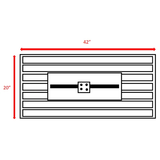 25'' H x 42'' W Steel Propane Outdoor Fire Pit Table with Lid B120P203191