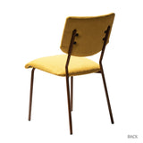 ZUN Virginia Upholstery Dining Chair with Transfer Print Legs,Set of 4, Mustard W1137P167647