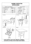 ZUN Rustic Farmhouse Transitional 5-Pc Counter Height Dining Set Square Table Wood Top Bottom Display B011P185607