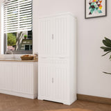 Pantry Cabinet, 71.65" Tall Storage Cabinet with Drawer, 2 Cabinets & 6 Door Adjustable W2700P300562