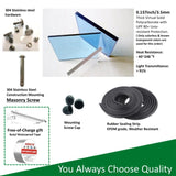 DA5934C Series Door Window Awning Canopy Made of 0.137Inch Thick Crystal Solid Polycarbonate Sheet W2205P179826