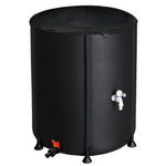 ZUN 50 Gallon Folding Rain Barrel Water Collector Black 46386825