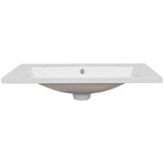 ZUN 30" Single Bathroom Vanity Top with White Basin, 3-Faucet Holes, Ceramic, White N725P171538K