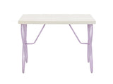 Butterfly Design Nightstand, White an Light Purple B016P253589