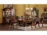 Black and Cherry Solid Back Arm Chairs with Nailhead Trim B062P189079