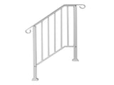 Handrails for Outdoor Steps, Iron Handrail Fits 2 Step, Transitional Handrail with Installation Kit, 84398354