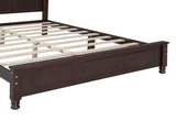 Full Size Wood Platform Bed Frame,Retro Style Platform Bed with Wooden Slat Support,Dark Walnut WF308186AAD