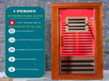One person infrared sauna with red light W3973P462915