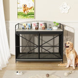 42.8" Heavy Duty Large Dog Crate Furniture for Large Medium Dog, Farmhouse Wooden Dog Kennel Indoor N704P246986E
