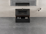 24'' Floating Bathroom Vanity with Sink, Wall-Mounted Striped Bathroom Storage Cabinet with W1573P265194