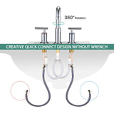 8 in. Widespread Double Handle Bathroom Faucet with Pop Up Drain in Chrome W122459281