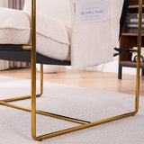 2 Sets 1 Case, Upholstered Hanging Armchair with Arm PocketsMetal frame, gold-plated craftsmanship, 91282753
