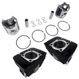 2-Stroke Cylinder Barrel Cylinder Rebuilt Kit Fit for Yamaha RD350 1973-1975 Black 360-11311-00-00, 39348358
