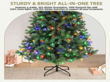 6ft Pre-lit Hinged Spruce Artificial Christmas Tree with 1000 Branch Tips & 250 Lights, Remote 20822065