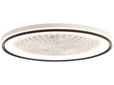 19 Inch RGB Dimmable Led Enclosed Ceiling Fan with Light Flush Mount Bladeless 6 Speed Remote 23895230