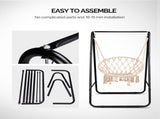 Outdoor Hammock Chair Stand Only, Swing Stand with 2 Hooks, Max Load 600lbs, Fits Most Hanging 12336522