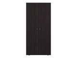 Armoire, 2 Doors, 2 Shelves, Walnut / Black Wengue B097P369452