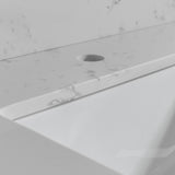 Montary 43x22 inch bathroom stone vanity top engineered stone carrara white marble color with W50921985