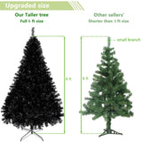 6ft 1050 Branches PVC Christmas Tree Black 26490395