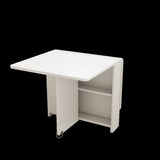 Fully unfolded 51.18 inches white foldable table, suitable for small family table or display table W1658P263948