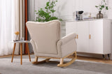 Baby Room High Rocking Chair Nursery Chair , Comfortable Rocker Fabric Padded Seat ,Modern High W136158990