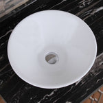 ZUN Ceramic Round Above Counter White Bathroom Sink Art Basin W99969283