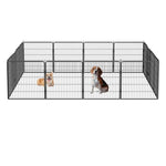 ZUN Dog Pens Outdoor 32" Height Foldable 16 Panels Heavy Duty Metal Portable Dog Playpen Indoor W1422112803