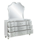 ZUN Landmark Traditional Style 9-Drawer Dresser With metal drawer pulls Made with Wood in Silver B009P235325