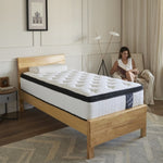 ZUN （Twin）12 inch sponge bamboo fiber fabric high-quality mattress,Individual Pocket Spring+ 50485717