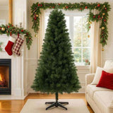 6FT Unlit Artificial Christmas Tree 490 Tips, PVC Full Branches, Classic Green Holiday Tree 62137322