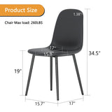 ZUN Modern Minimalist Black Dining Chair Set - Four Chairs per Box, Stable and Comfortable.Modern W1151P224750