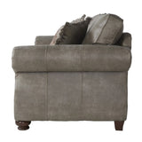 Leinster Faux Leather Upholstered Nailhead Sofa, Loveseat, and Chair Set T2574P196957