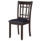 Espresso and Black Lattice Back Side Chairs B062P145598
