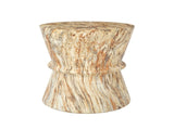 U_Style Hourglass shape Outdoor Side Table, Concrete Contemporary Lightweight Accent Table with N711P422072A