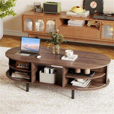 48 inch vintage coffee table with sliding slot door 82296919