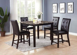 Simple Contemporary Set of 2 Counter Height Chairs Brown Finish Dining Seating's Cushion Chair B01157355