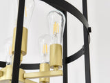 6-Light Metal Lantern Tiered Pendant Hanging Light Fixtures, Industrial Farmhouse Adjustable Height W5008P464267