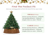 Artisanal Woven Hyacinth Christmas Tree Collar - 28in Espresso Rattan & Wicker Tree Skirt/Base Cover 95800919