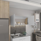 Napoles Wall Cabinet, Two Shelves, Double Door -White B070P210743