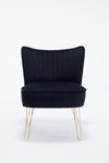 ZUN Hengming Modern velvet chair, armless side chair, metal leg chair, suitable for living room and W212123919