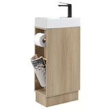 16 inch Bathroom Vanity Sink Combo for Small Bathroom - Natural Ash W3520P327621