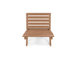 Grandcourt Fully Assembed All-Weather HDPE Outdoor Folding Patio Chair, Teak Brown B2745P409669