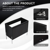 36" Freestanding Bathroom Vanity, Storage Cabinet with Soft Closed Doors -Excluding Sink W1972P243177