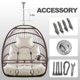 Swing Hammock Egg Basket Chairs Without Stand Indoor Outdoor, UV Resistant Cushion Hanging Chair, W2707P184371