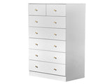 White matte finish particleboard with melamine veneer, 66*40*131cm, 52 drawer cabinet, matte gold 66443216