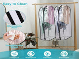 5 Pack Hanging Garment Bags, 60.23in Long PEVA & Non-woven Clothes Storage Covers, Transparent 81461503