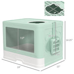 ZUN Fully Enclosed Cat Litter Box/Cat Litter Box 09412178