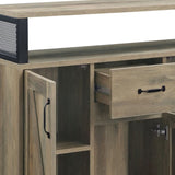 Rustic Oak Server with 3 Doors B062P185675